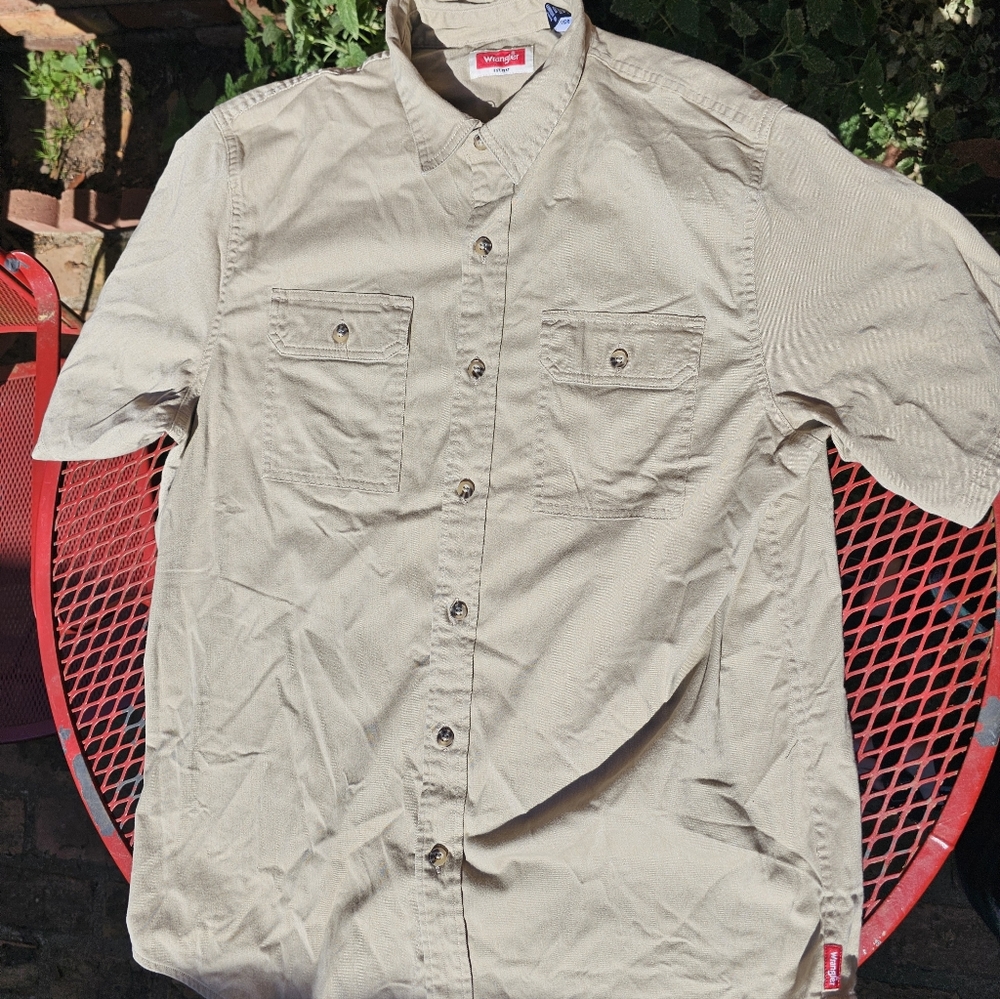 Wrangler Tan Work Shirt